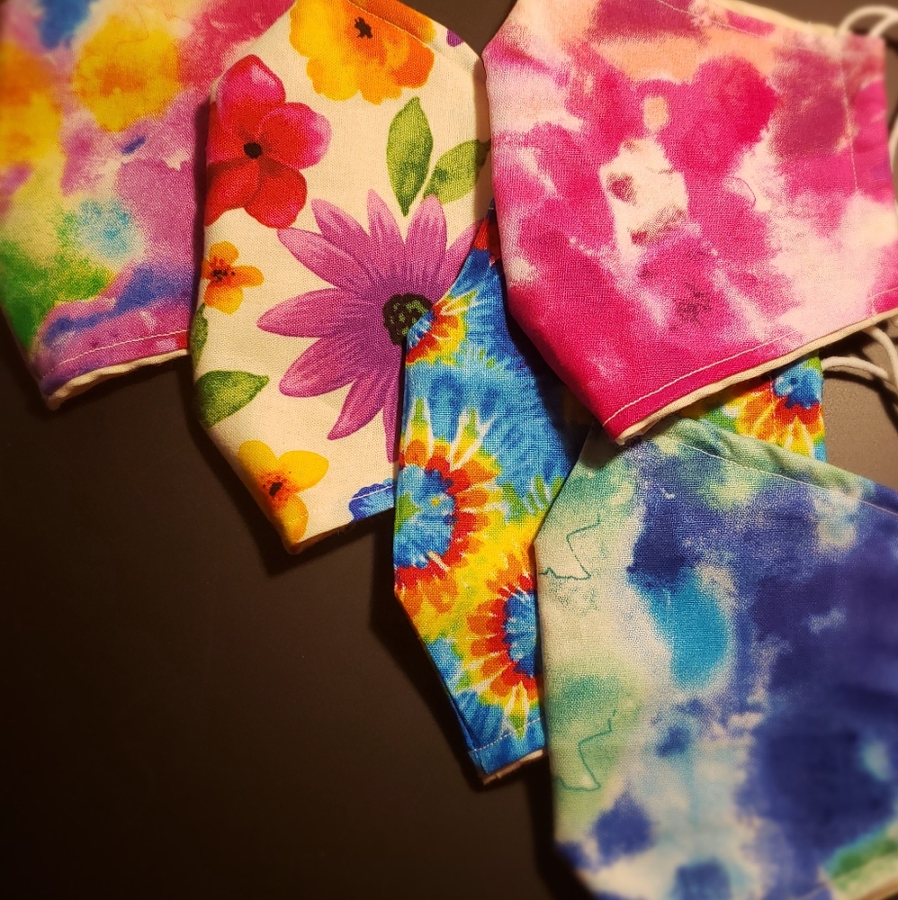Tie dye 100% Cotton face masks